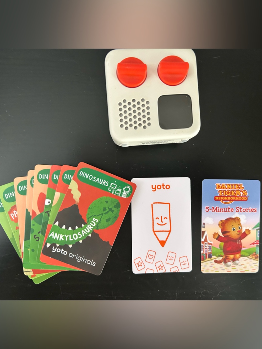 Yoto Mini Audio Player + Story Cards - White with Red Accents